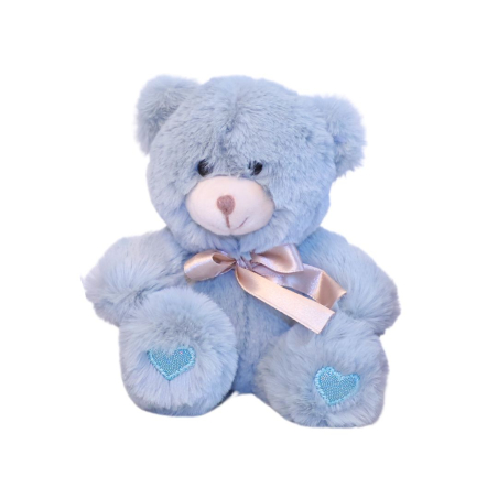 Ourson en peluche Alix bleu