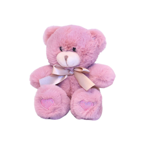 Ourson en peluche Alix rose